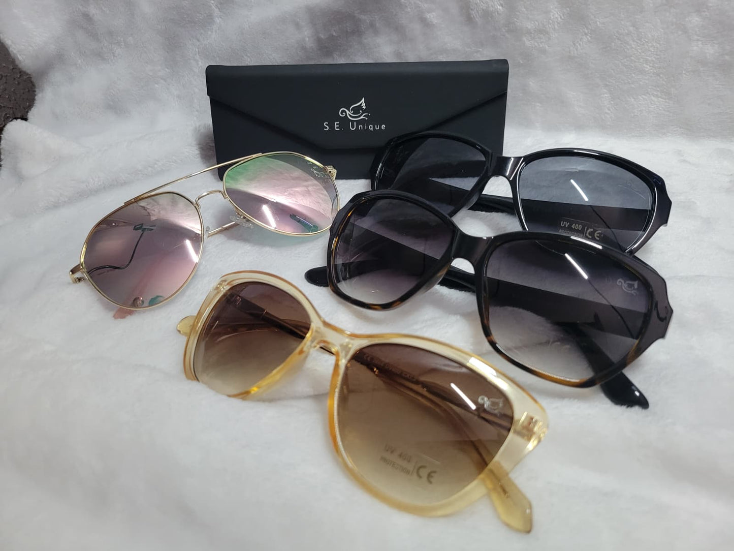 S.E. Unique Aviator Sunglasses with Full Rim Metal Frame